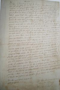 Lettre de Coligny 1572