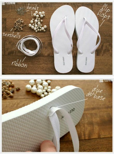 TUTO DIY customisation chaussure tong de mariage 2