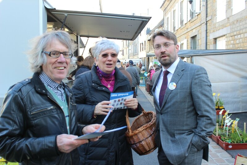 élections municipales 2014 David Nicolas Régine Jonchère marché