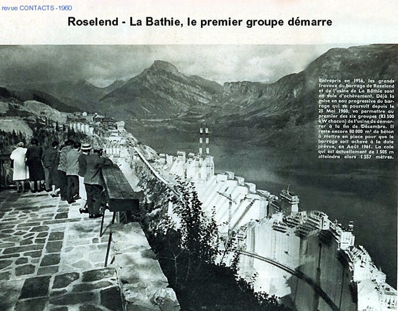 22- Article presse barrage Roselend 1960