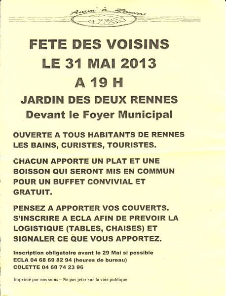 FETE DES VOISINS