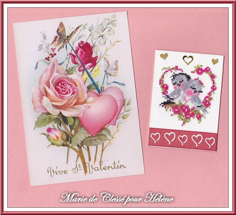 Échange ATC Février (Saint Valentin) Chez Miou Marie de Clessé pour Hélène 2