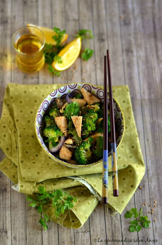 wok tofu et brocoli vegan