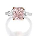 Fancy Orangy Pink <b>Diamond</b> and <b>Diamond</b> Ring 