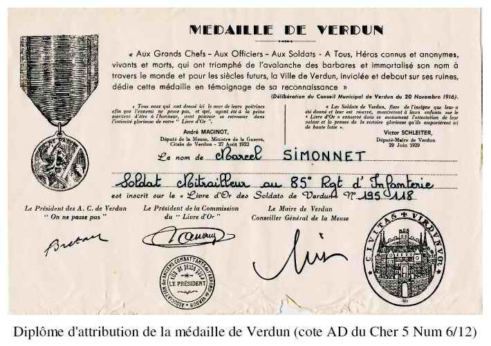 médaille de Verdun