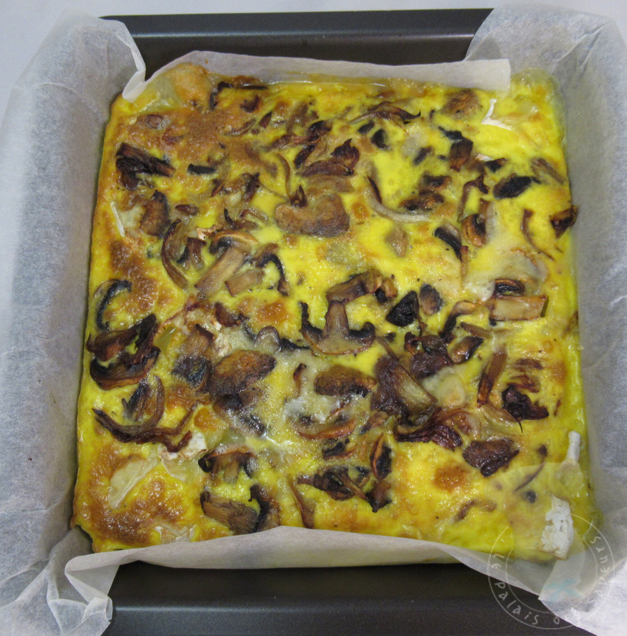 Clafoutis aux champignons et au camembert