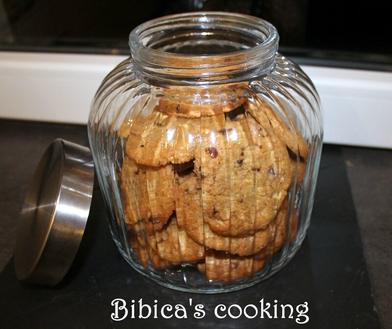 Cookies aux pépites de chocolat et mélange de noix pot