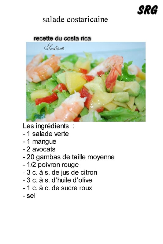 salade costaricaine (page 1)