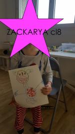 ZACKARYA s'est dessiné pour garder un souvenir de sa varicelle