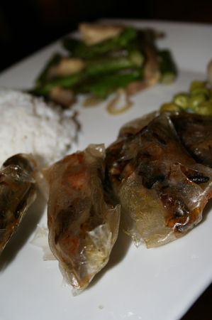 Nems asperges-pleurottes recettes Gratin de cabillaud aux pleurottes – de JuJuBe