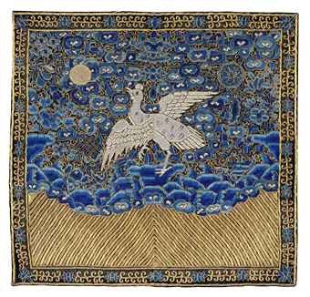 an_embroidered_gauze_civil_officials_rank_badge_of_a_goose_buzi_19th_c_d5477070h
