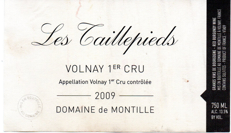 R9 Volnay-1er cru Les Taillepieds-De Montille_2009