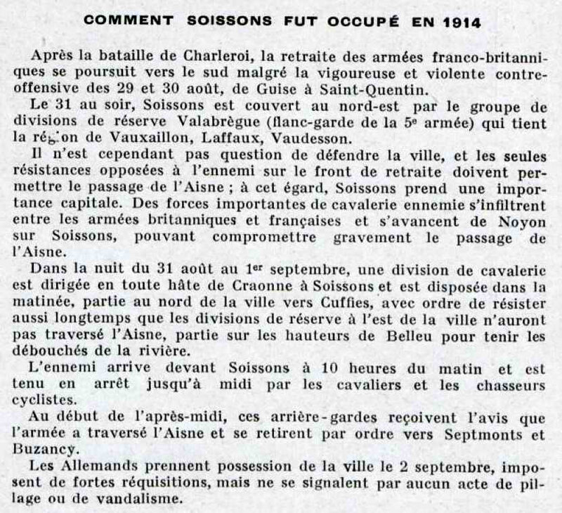 Soissons occupé 1914