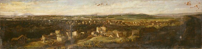 Bertin, françois, vue panoramique de paris en 1871, prise d'Issy (1871)
