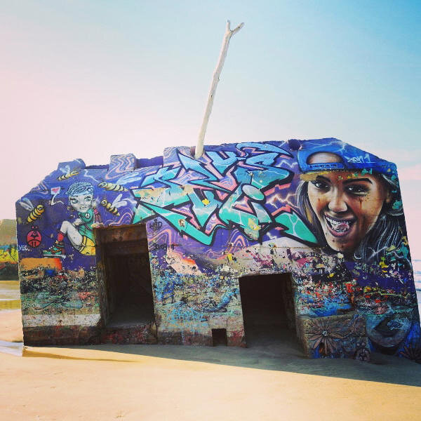 Capbreton, plage de la Piste, blockhaus 2020, couleurs insta (40)