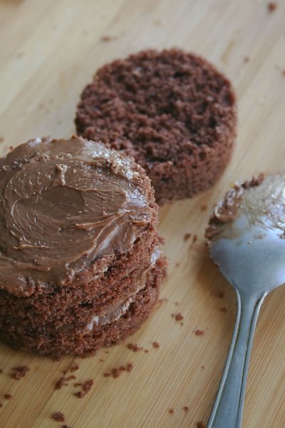 Mini layer cake chocolat et spculoos