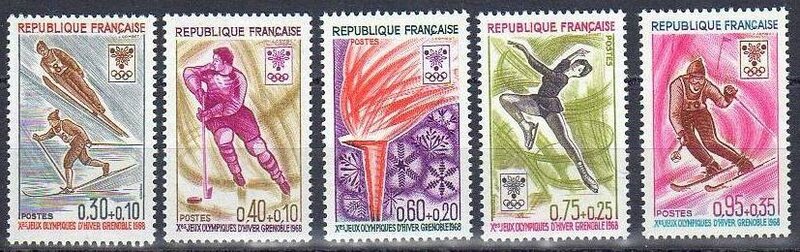 JO 1968 Grenoble Timbres France