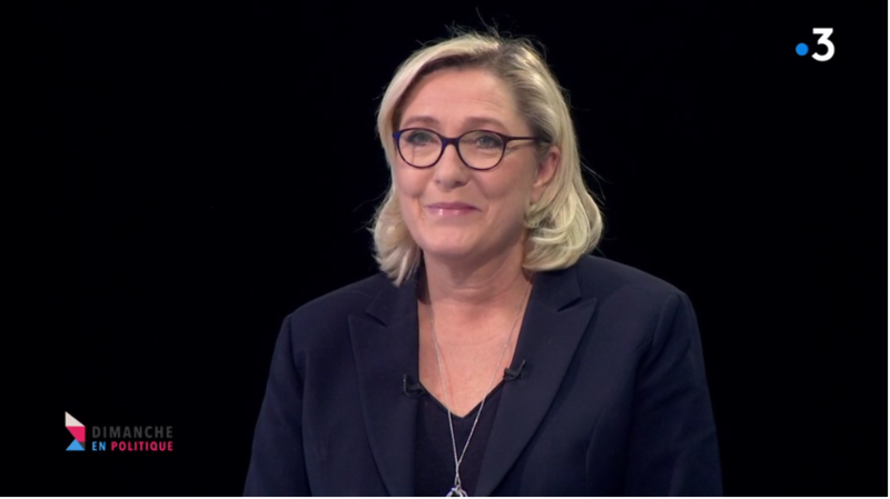 MARINE LE PEN DIMANCHE EN POLITIQUE MEDIA DIXIT WORLD