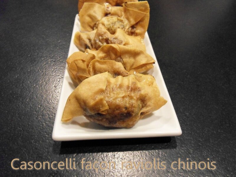 casoncelli façon raviolis chinois