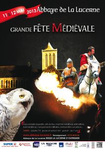 affiche fête médiévale 2013 abbaye de la Lucerne