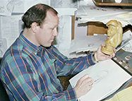 Glen Keane durant la production de La Petite Sirène (1989)