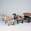 Five horses pulling chariot, <b>Western</b> Han dynasty (206 BCE–9 CE)