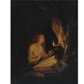 Attributed to <b>Gerrit</b> <b>Dou</b> (Leiden 1613 - 1675), The Penitent Magdalene by candlelight 