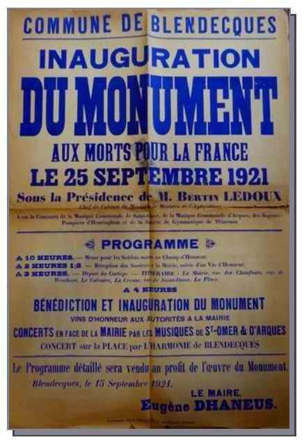 Inauguration monument aux morts89