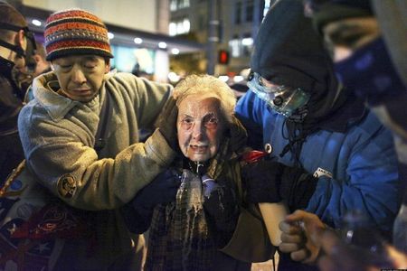 enhanced-buzz-wide-4854-1322857099-43 84-year-old Dorli Rainey was pepper sprayed during a peaceful march in Seattle Washington