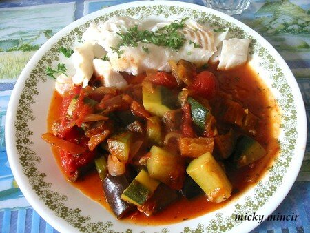 filet de cabillaud ratatouille (ARCHIVES)