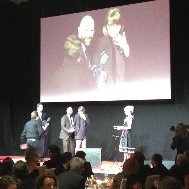 Photo souvenir European Excellence Awards 2013 - Frédéric Fougerat et Agathe Weil