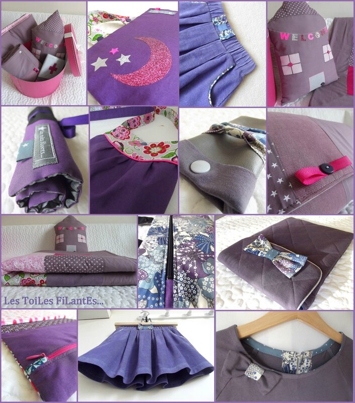 Jupe Cocooning velours milleraies violet et tee-shirt triangle9