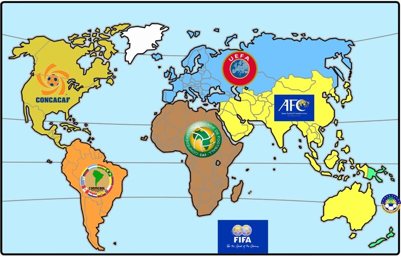 Carte Monde Confédérations