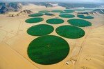 irrigation_en_carrousel__sur_pivot_central__des_champs_de_Wadi_Rum_en_Jordanie