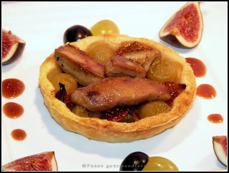 tartelette figues raisins au foie gras