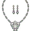A Set of Belle Époque Diamond and Enamel Jewelry, by <b>Paulding</b> <b>Farnham</b>, Tiffany & Co