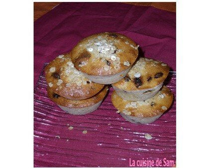 Muffins flocons d’avoine & raisins sesc recettes Barres biscuits aux flocons davoine et aux raisins