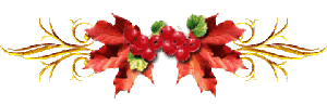 Gif barre feuilles et baies rouges haut 320 pixels