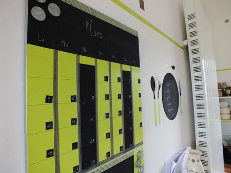 calendrier perpetuel, defi deco cuisine, idée calendrier perpetuel, diy idée deco, tuto récup deco