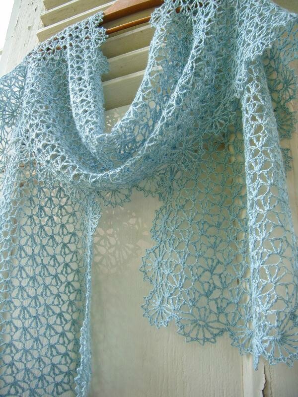clochette bleu crochet étole 049