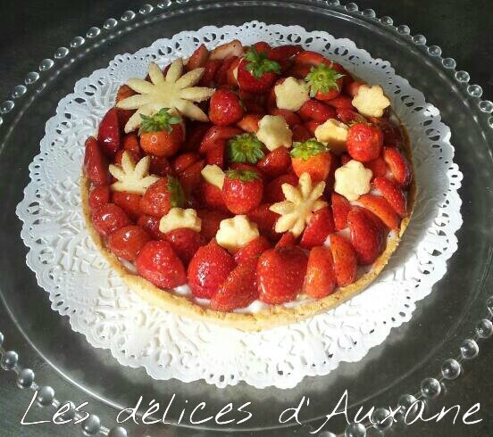 tartes aux fraises fleurs