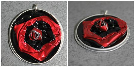 Pendentif rouge et noir