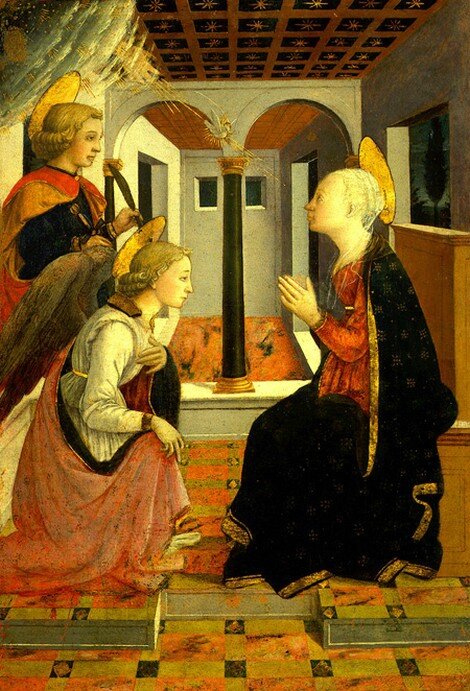 1450-75 annonci en présence de st julien,Prato