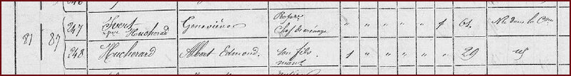HUCHERARD - recensement 1876