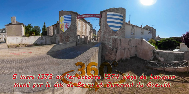 5 mars 1373 au 1er octobre 1374 siège de Lusignan mené par le duc de Berry et Bertrand du Guesclin