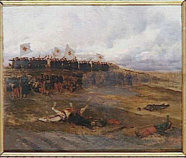 Detaille, les porteurs de civières sur le champ de bataille