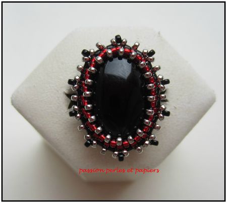 bague 18 x 13 onx noir dessus