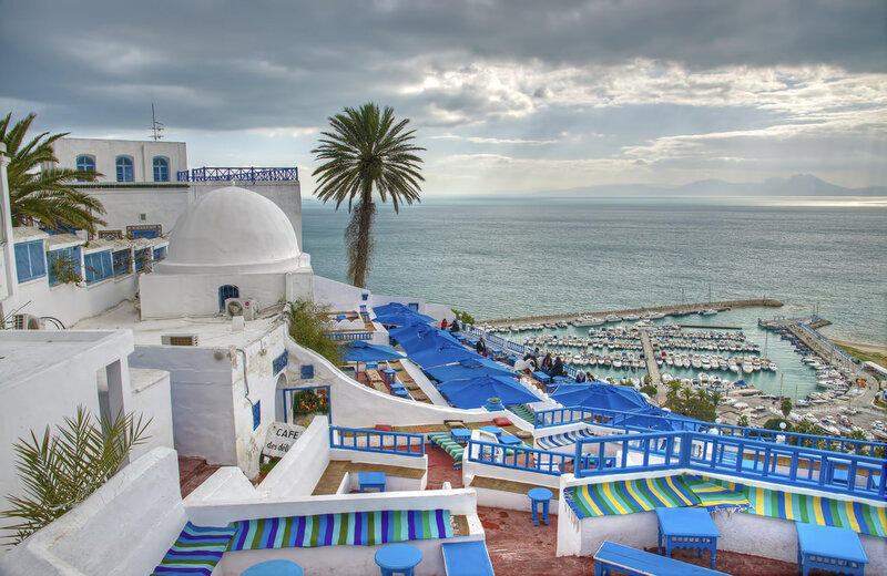 Verre à eau Sidi Bou - Handmade Tunisia