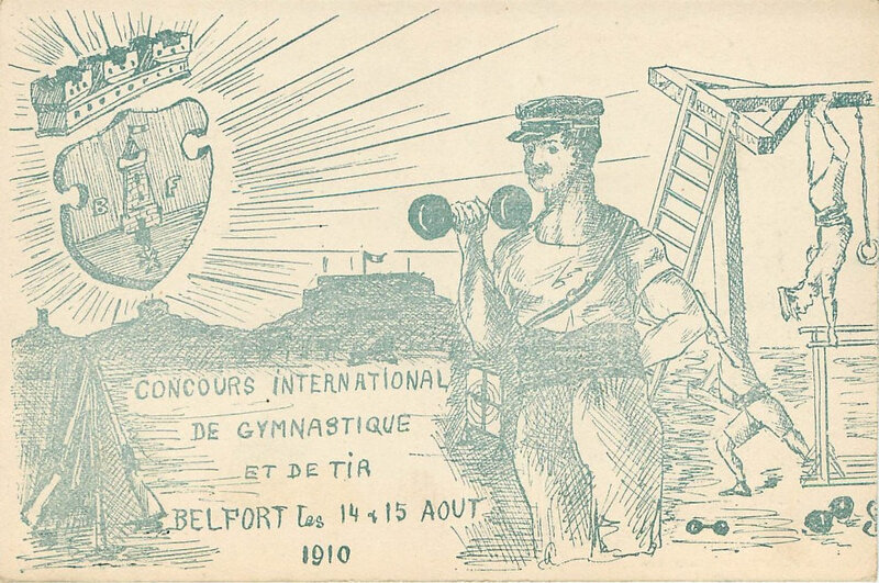 Belfort 1910 08 14 & 15 CPA Concours Gymnastique & Tir R