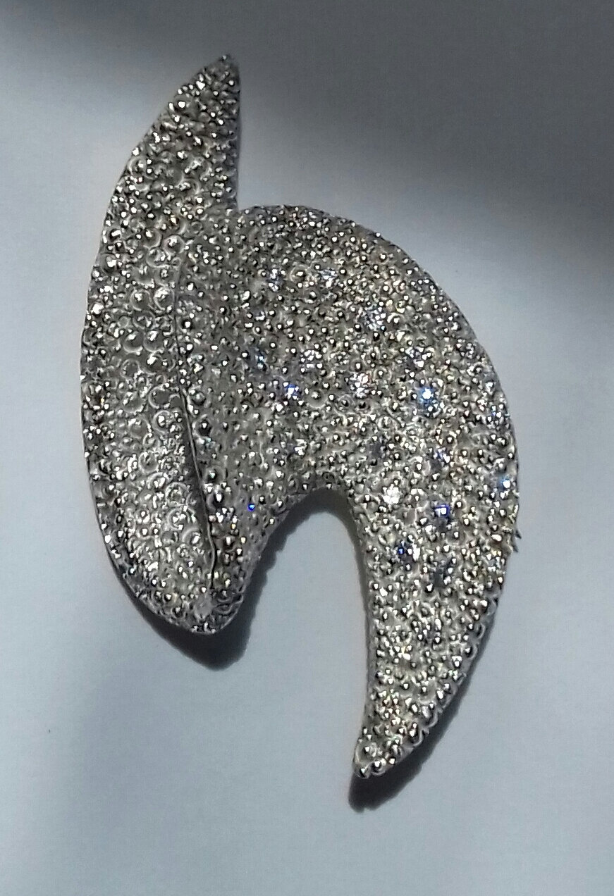 broche argent avec pierres